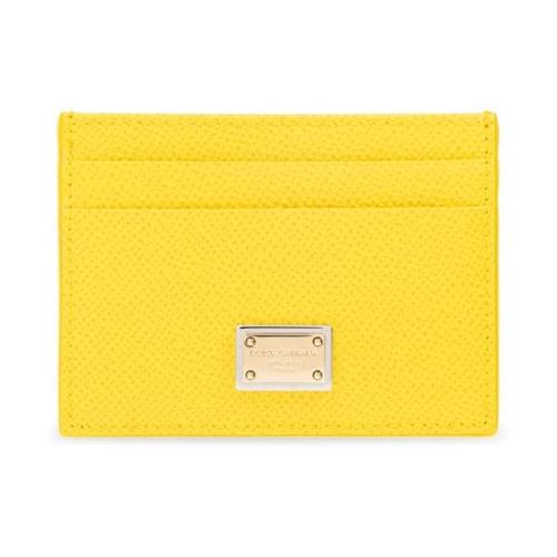 Dolce & Gabbana Korthållare med logotyp Yellow, Dam