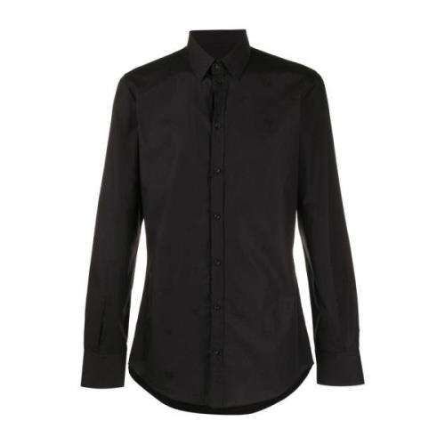 Dolce & Gabbana Svart DG Logotryck Skjorta Black, Herr