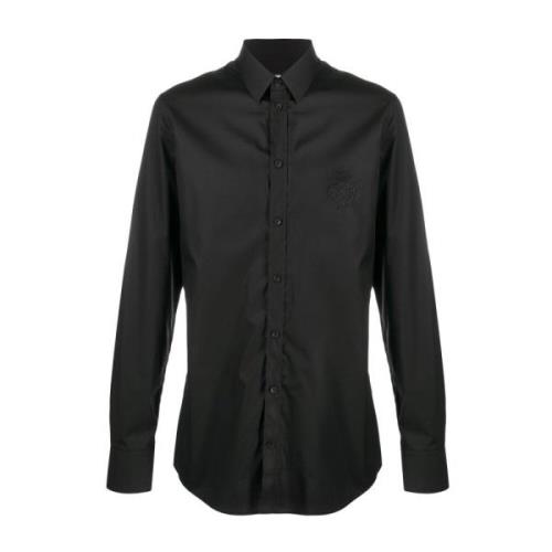 Dolce & Gabbana Svart klassisk formell skjorta Black, Herr