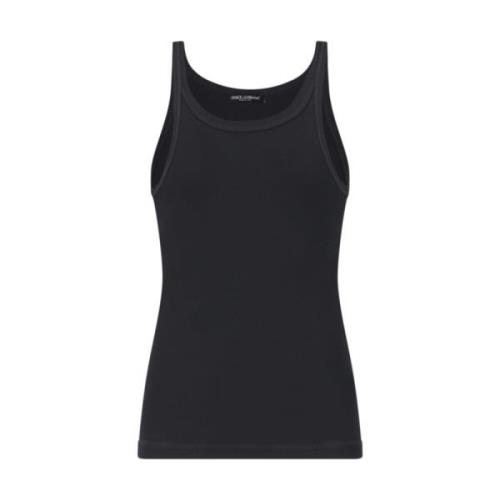 Dolce & Gabbana Elegant sommar tanktopp för män Black, Herr