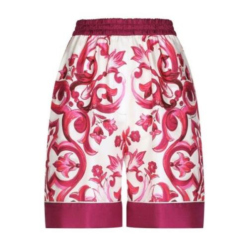 Dolce & Gabbana Majolica Print Pyjama Shorts Pink, Dam