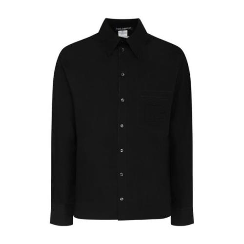 Dolce & Gabbana Svart Martini Skjorta i Bomull Black, Herr