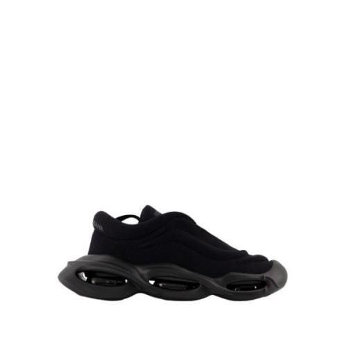 Dolce & Gabbana Svarta Wave Lace Up Sneakers - Polyester Black, Herr