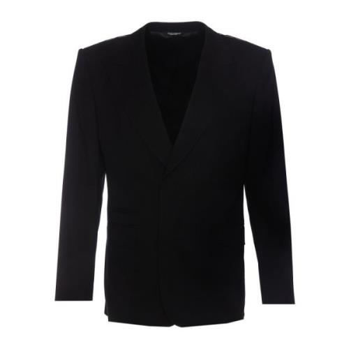 Dolce & Gabbana Svart Oversize Blazer för Män Black, Herr