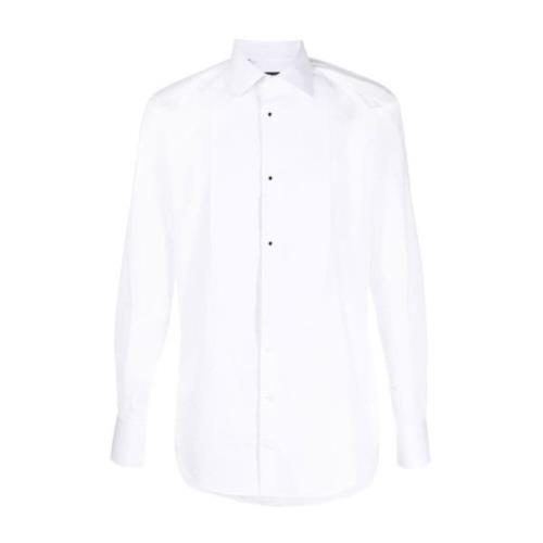 Dolce & Gabbana Vit Kontrasterande Tuxedo Skjorta White, Herr