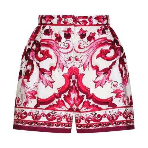 Dolce & Gabbana Höga Midja Fuchsia Shorts Pink, Dam