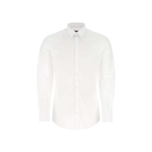 Dolce & Gabbana Snygg Vit Stretch Poplin Skjorta White, Herr