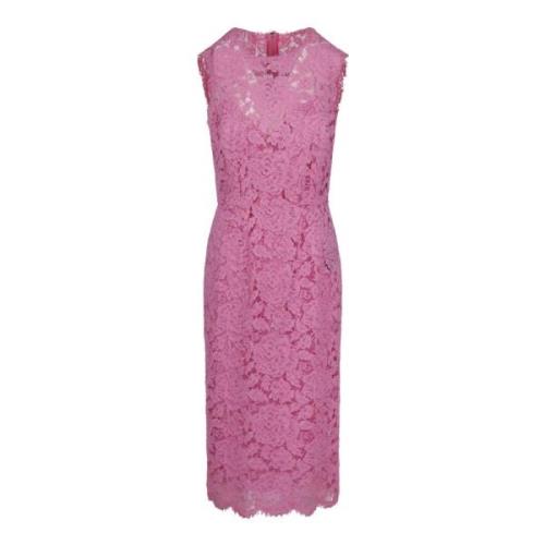 Dolce & Gabbana Spetsklänning Pink, Dam
