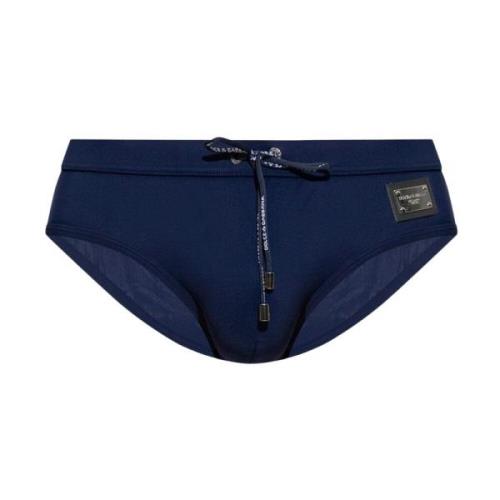 Dolce & Gabbana Swim shorts with logo Blue, Herr