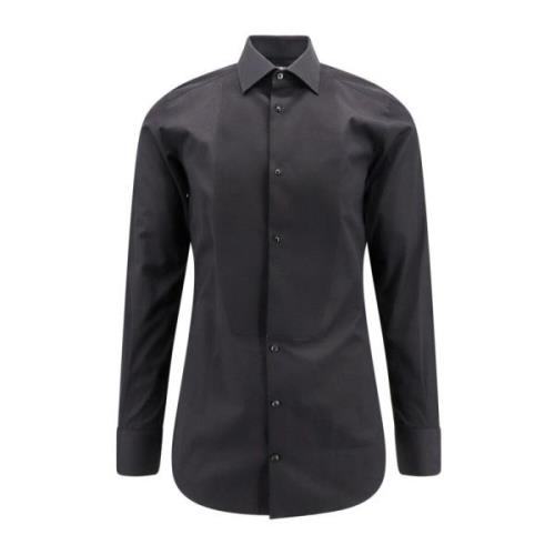 Dolce & Gabbana Svart Bomullsskjorta - Aw23 Kollektion Black, Herr