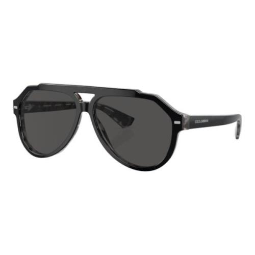 Dolce & Gabbana Sunglasses with Dark Grey Lenses Black, Herr