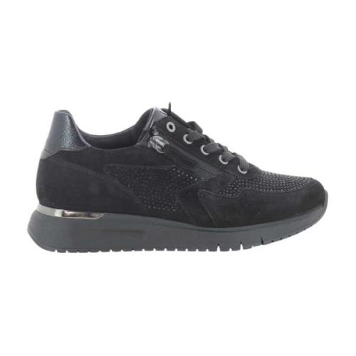 Gabor Trendiga Damsneakers i Svart Black, Dam