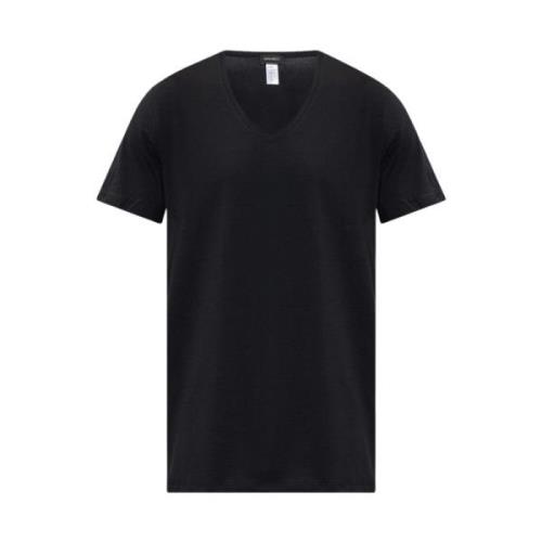 Hanro Bomull T-shirt Black, Herr