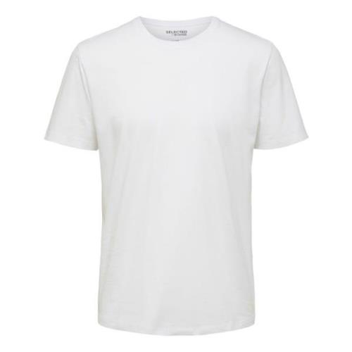 Selected Homme Vit Bomull T-shirt White, Herr