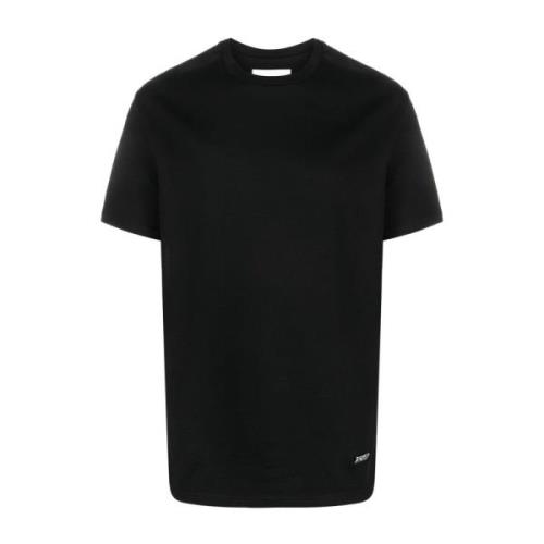 Jil Sander Logo-Plaque Svart T-shirt Black, Herr