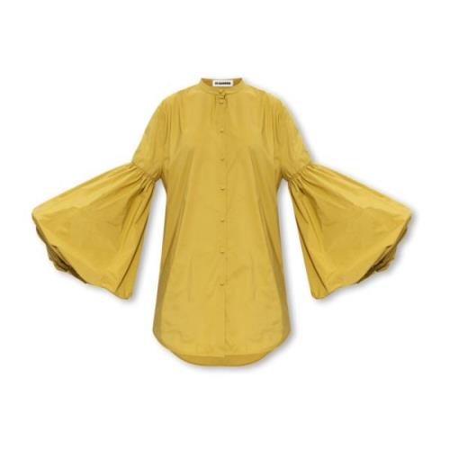 Jil Sander Skjorta med puffärmar Yellow, Dam