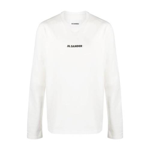 Jil Sander Logo-print Bomull T-shirt White, Herr