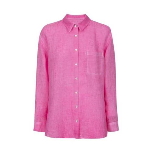 120% Lino Shirts Pink, Dam