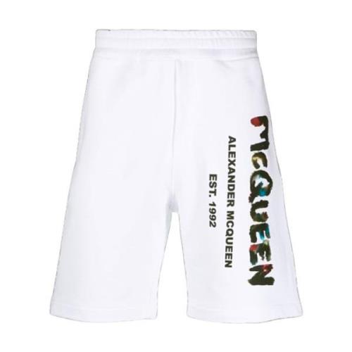 Alexander McQueen Vita avslappnade shorts för män White, Herr
