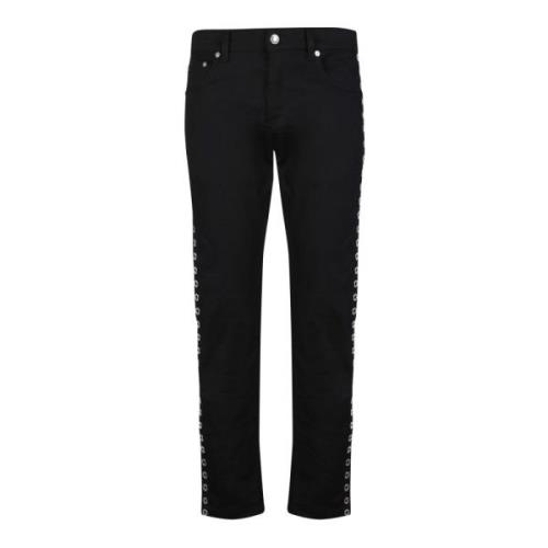 Alexander McQueen Svarta Jeans med Stiliga Detaljer Black, Herr