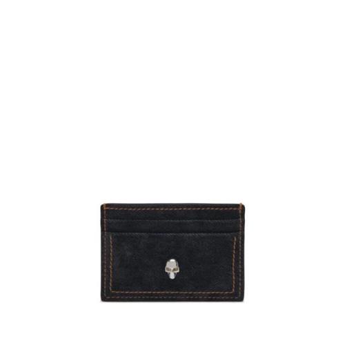 Alexander McQueen Blå Plånbok med Central Fack Blue, Dam