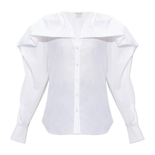 Alexander McQueen V-ringad tröja White, Dam