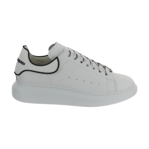 Alexander McQueen Vita Lädersneakers med Svarta Detaljer White, Herr