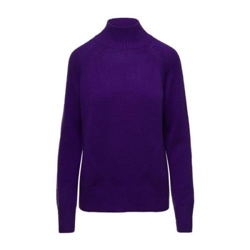 Allude Mockneck Sweaters Purple, Dam