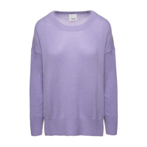 Allude Round-neck Knitwear Purple, Dam