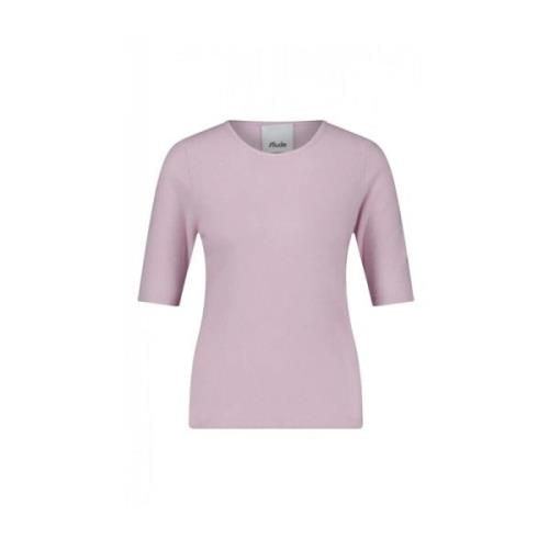 Allude Kortärmad tröja i ull-kashmirblandning Pink, Dam