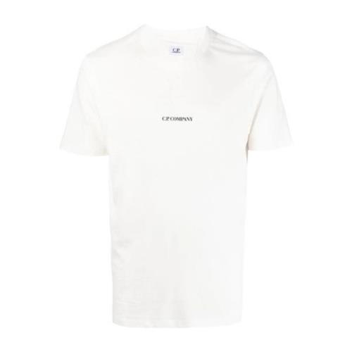 C.p. Company Logo T-Shirt Kollektion White, Herr