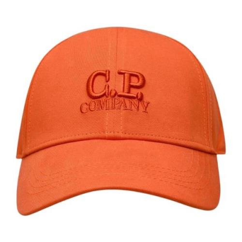C.p. Company Orange hatt med skärm och broderad logotyp Orange, Herr
