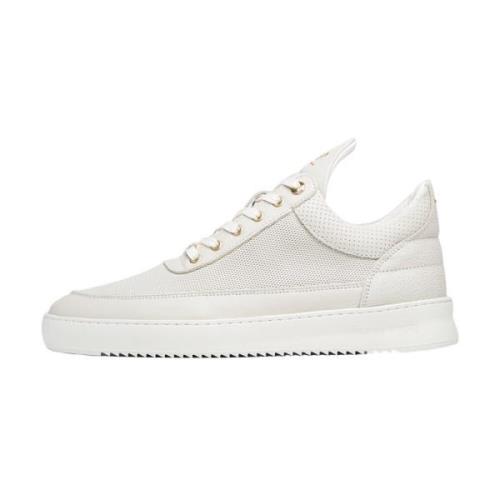 Filling Pieces Lyxig Nappa Läder Low Top Sneaker White, Herr