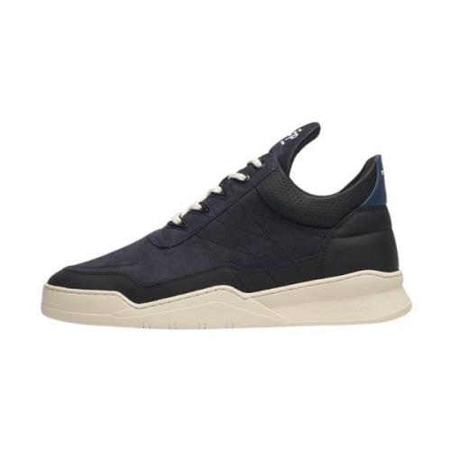 Filling Pieces Låg Top Ghost Tweek Navy Blue, Unisex