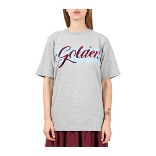 Golden Goose Sportig Grå Marled T-Shirt Gray, Dam