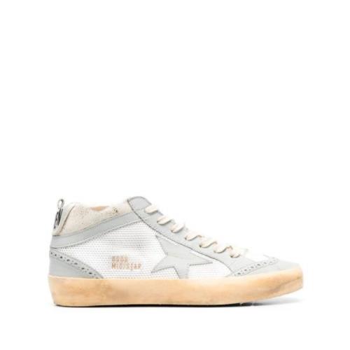 Golden Goose Stiliga Mid-Star Sneakers White, Dam