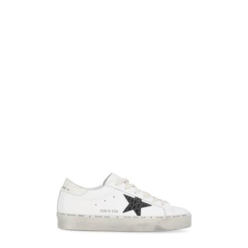 Golden Goose Vita Lädersneakers med Krokoeffekt White, Dam