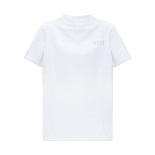 Golden Goose Logo Print Bomull T-shirt White, Dam