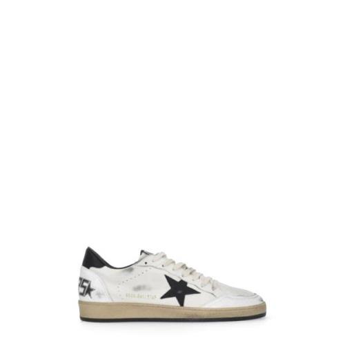 Golden Goose Vita Lädersneakers med Andningsbara Detaljer White, Herr