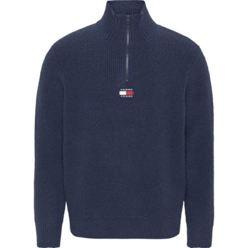 Tommy Jeans Mens Clothing Sweatshirts Blue Aw22 Blue, Herr