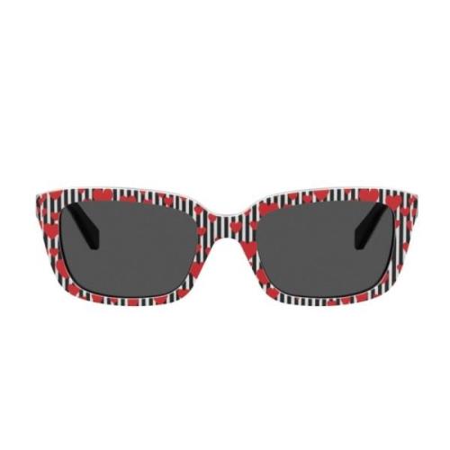 Love Moschino Fyrkantiga solglasögon för kvinnor Red, Dam
