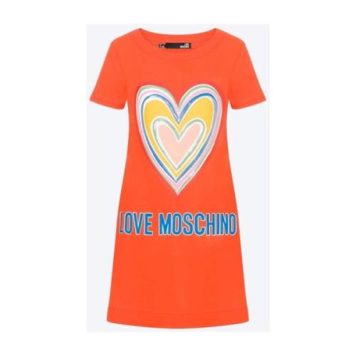 Love Moschino T-Shirts Orange, Dam