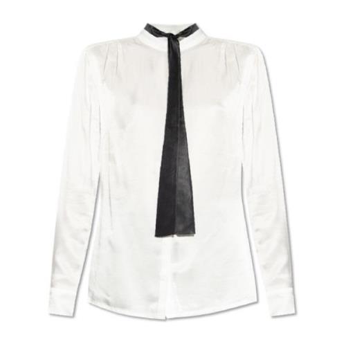AllSaints ‘Toni’ skjorta med slipsdetalj White, Dam