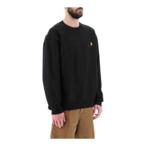 Carhartt Wip Script Crewneck Sweatshirt Black, Herr