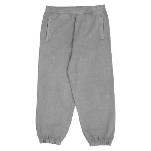 Carhartt Wip Logo Sweatpants med Räfflade Anklar Gray, Herr