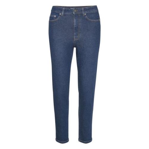 Gestuz Stilfulla High-Waisted Slim Jeans Blue, Dam