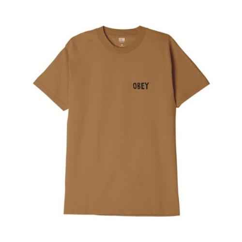 Obey T-Shirts Brown, Herr