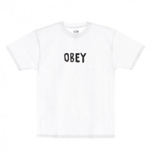 Obey Klassisk Tee - Streetwear Kollektion White, Herr