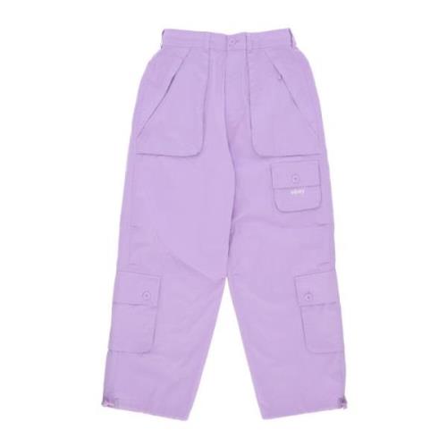 Obey Straight Trousers Purple, Dam
