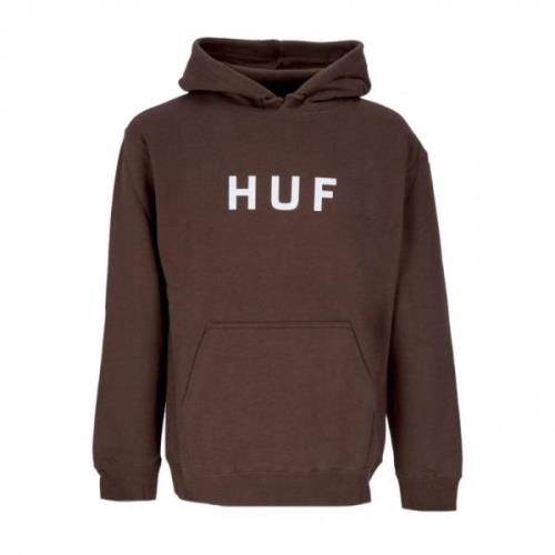 HUF Essentials Og Logo P/O Hoodie Brown, Herr